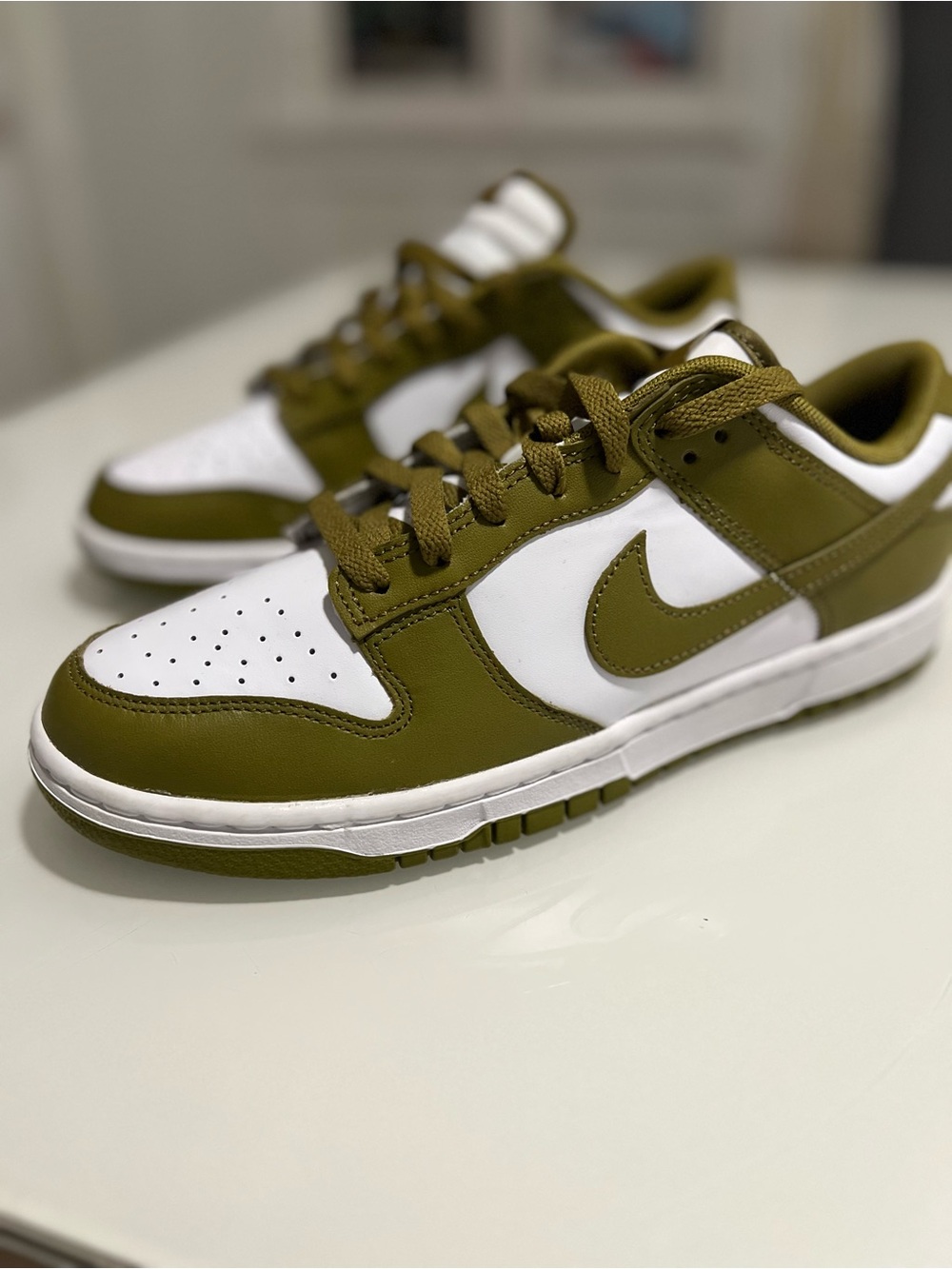 Nike Dunk Low  Olive and White Low-Top Sneakers Sz 9.5